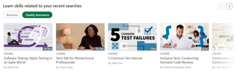 Pregled nekih od kurseva dostupnih na LinkedIn Learning platformi