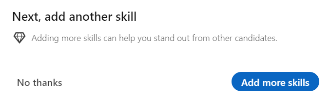 Preporučljivo je da dodate više veština na vaš "LinkedIn" profil