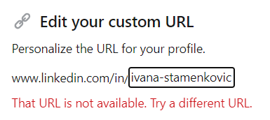"LinkedIn" URL nije dostupan