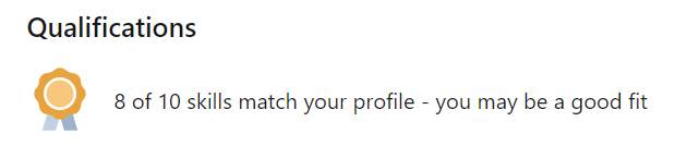 Poklapanje veština na "LinkedIn" profilu i u oglasu za posao