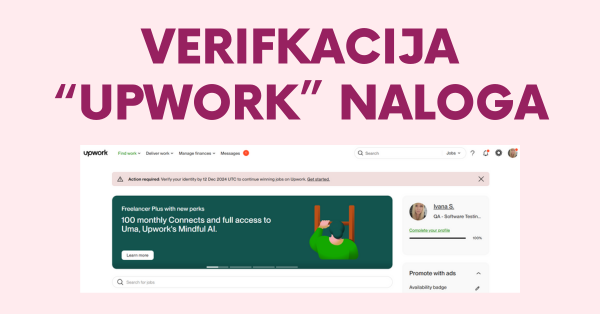 Verifikacija "Upwork" naloga