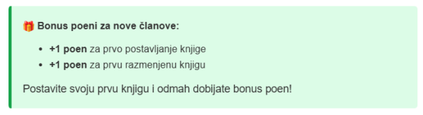 BigusBukus poeni za nove članove