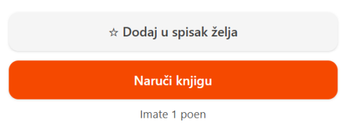 Dodavanje knjige u spisak želja