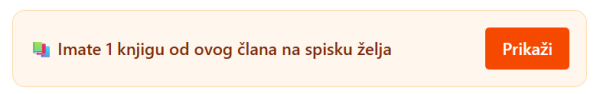Obaveštenje - spisak želja